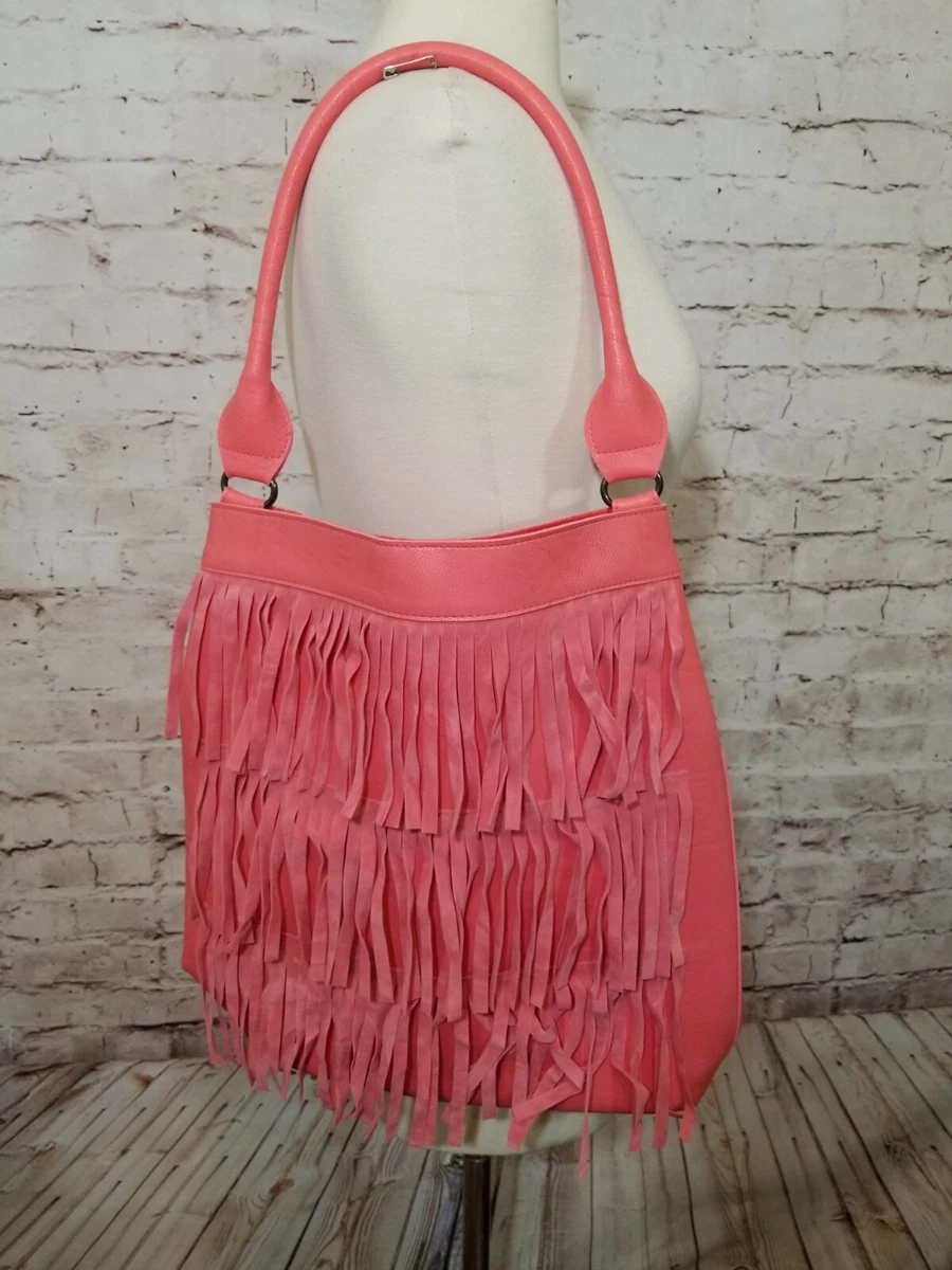 Pink Fringe Purse 