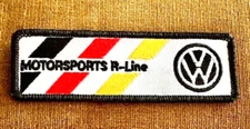 FABULOUS VW VOLKSWAGEN MOTORSPORTS R-LINE EMBROIDERED IRON-ON PATCH...RARE!!!