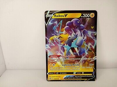 Raikou V 48/172 Ultra Rare Holo Pokemon Card Brilliant Stars NM/Mint