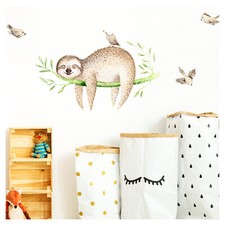 Tatouage Mural Chambre Enfant Autocollant Animaux Paresseux Bébé DL147