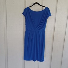 Eliza J Boat Neck Dress Cap Sleeve Color Blue Size 8