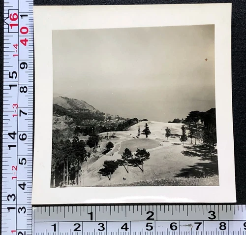 Post-WW2 Atami Japan 1951 Photo Snapshot Golf Course Sports View #4