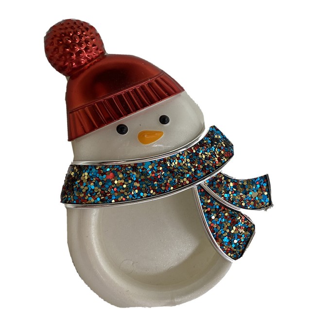 BATH & BODY WORKS SPARKLY SNOWMAN SCENTPORTABLE HOLDER CAR VISOR CLIP