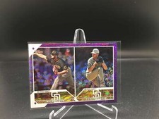Nick Duron Tom Cosgrove 2023 Topps Update Purple Foil US288 /799 Padres RC