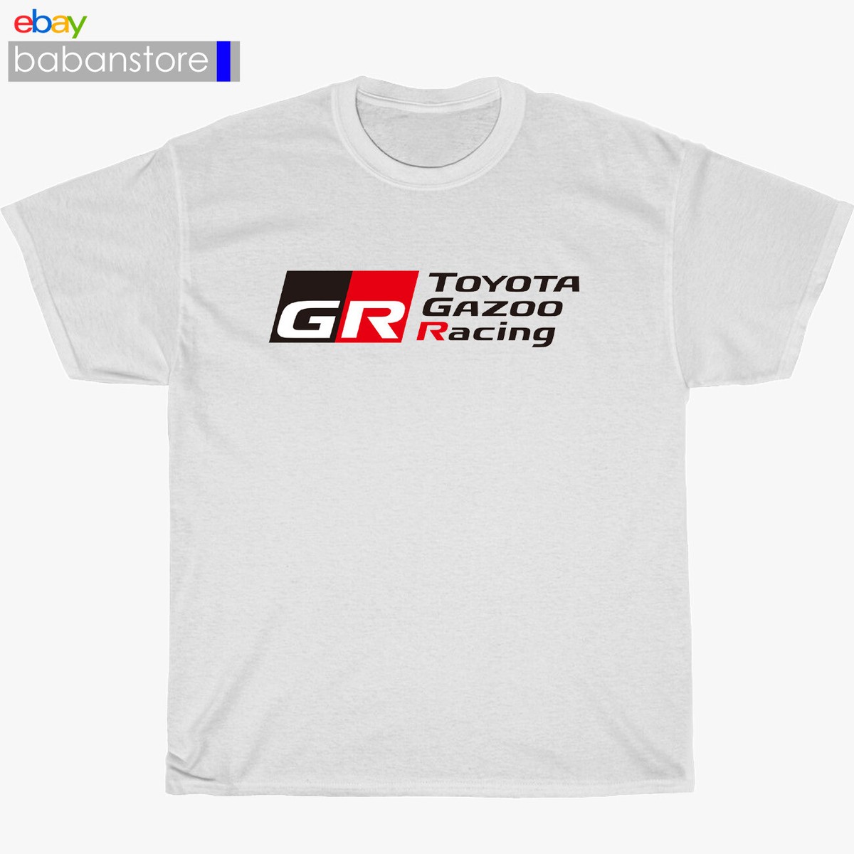 New Toyota Gazoo Racing Logo Black/White/Grey/Navy T-Shirt Size S