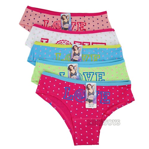 Lots of 5 Womens Hipster Boyshort Girl Panties Bikini Cotton Underwear M,L,XL(6) - Picture 2 of 5