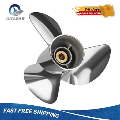 13 3/4 x 17 Stainless Steel Boat Propeller for Yamaha 150-300HP 15 Spline,RH
