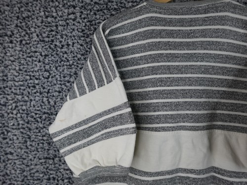 Vtg Givenchy Men's Striped Short Sleeve Crewneck Sweatshirt Gray Size L Casual - Picture 10 of 17