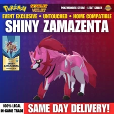 GAMESTOP ⭐️ SHINY ZAMAZENTA ⭐️ UNTOUCHED ✨ Pokemon Scarlet And Violet
