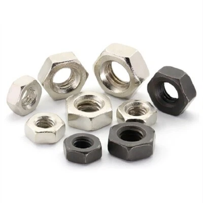 Ni Plated Black Hexagon Full Nuts M1.2M1.4M1.6M2M2.5M3M4M5M6M8M10M12