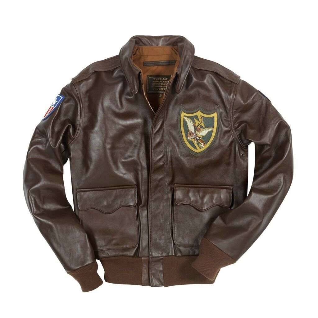 COCKPIT USA Flying Tigers 23rd Fighter Group Jacket Brown USA Made ...