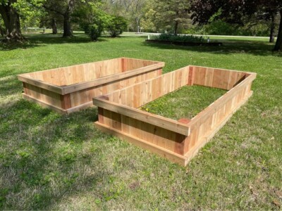 Large Heavy Duty Cedar Raised Bed Garden - 100% Western Red Cedar