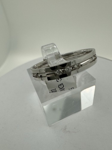 18ct Wg Lds 3mm Diamond Set Wedding Band Uk size N.hallmarked - Picture 7 of 13