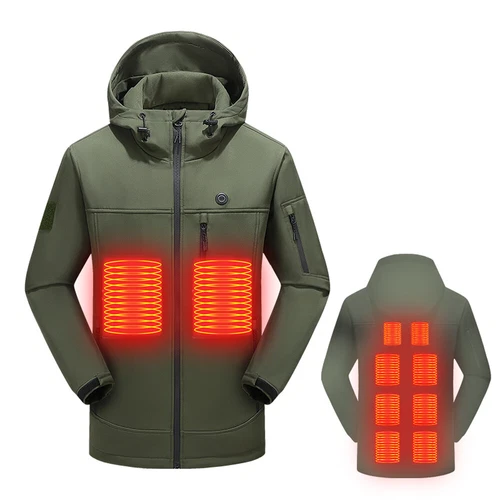 Herren Damen Beheizbare Heizjacke Mantel USB Beheizte Winter Warm Hoodie Jacke - Bild 15 von 17