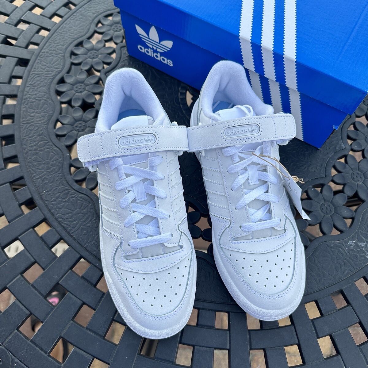 Adidas Forum Low Triple White Women's Athletic Shoes FZ6463 Adidas Forum Low Triple White Women's Athletic Shoes FZ6463