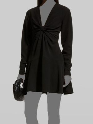 A.L.C. Lex Front-Gathered Mini A-Line Dress, Black, Women's, 14, Cocktail & Party Wedding Guest Dresses A-Line Dresses