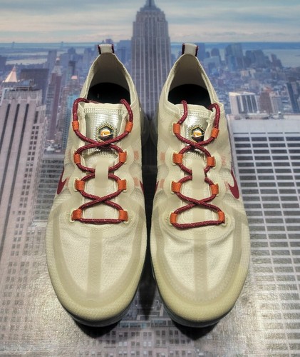 Nike iD Air VaporMax 2019 Light Bone/Dark Team Red Women Size 7.5 BQ8778 991 New - Picture 3 of 9