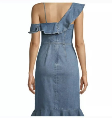 NWT Jonathan Simkhai One-Shoulder Classic Denim Dress with Ruffles SZ 2 | eBay NWT Jonathan Simkhai One-Shoulder Classic Denim Dress with Ruffles SZ 2 | eBay
