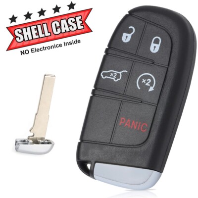Replacement Flip Key Fob Shell For Jeep Renegade 2015-2018 – 4 Button Remote Case (Keyecu)