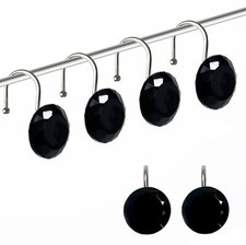 12PCS Shower Curtain Hooks Rings for Bathroom Stainless Steel Rust Resistant ...