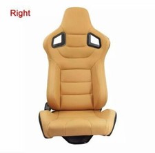 Sedile sportivo avvolgenti auto similpelle Recaro replica beige destra N706