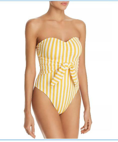 $195 NWT Onia x WeWoreWhat Citrus Capri Striped One Piece Swimsuit