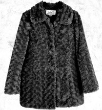 Lucid 'vintage Fever' Black Faux Fur Coat Size 16