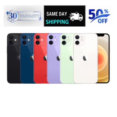 Apple iPhone 12 64GB 128GB Unlocked Verizon AT&T Black Blue Red