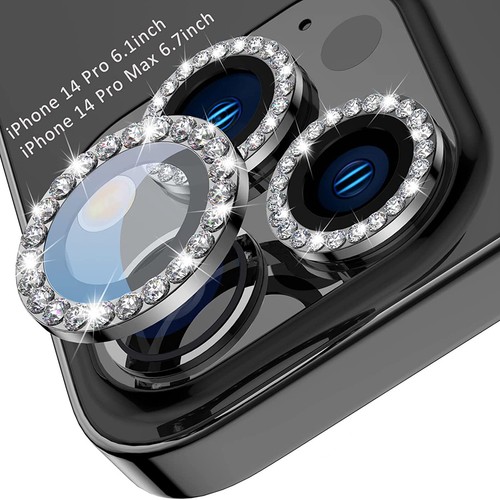 Fr iPhone 16e 16 Pro Max 16 Bling Metal Individual Diamond Camera Lens Protector - Picture 3 of 18