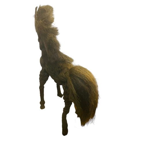 Estatuilla de caballo gris tres estrellas doradas Patrick Rich Thongkamsal esculturas de yute - Imagen 10 de 14