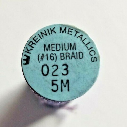 Kreinik Medium #16 Braid 5 m You Choose Colors Polyester Metallic Spool - Picture 40 of 147