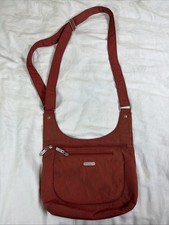 Baggallini Red Crossbody Bag Stained Adjustable Strap Look At Pictures