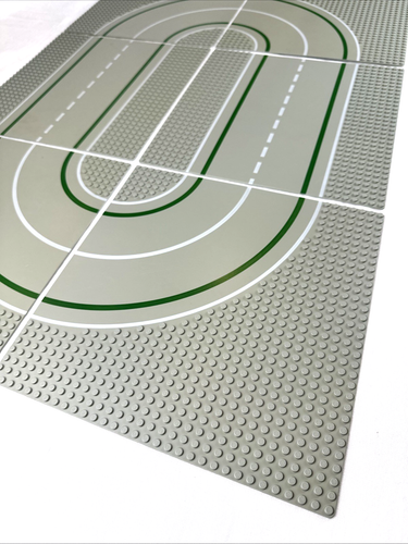 Menge 6 Vintage Lego City Straße Straße Grundplatten grau 32x32 Noppen, kostenloser Versand - Bild 5 von 9