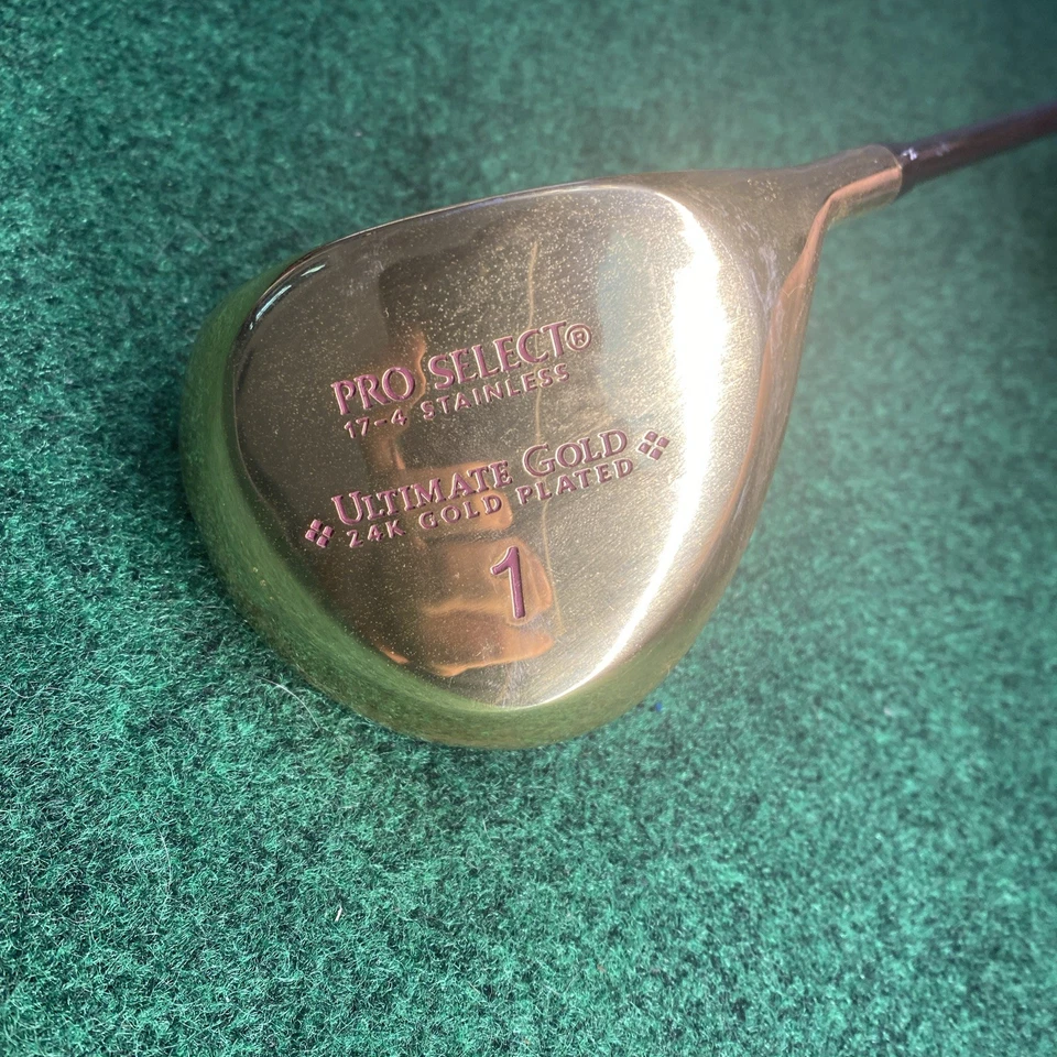 Pro Select Ultimate Gold 24k Gold Plated 1 Wood Driver Regular Graphite RH 44” - Image 2 of 4