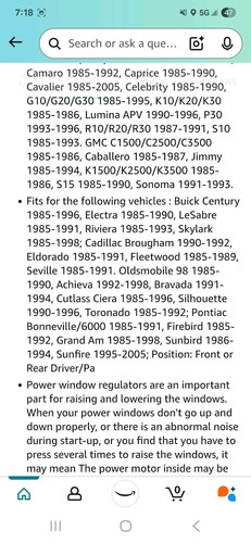 Power Window Lift Motor with 12-Tooth Compatible with Buick Cadillac Chevy... - Bild 9 von 10