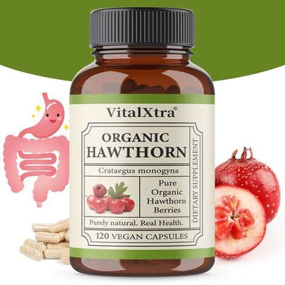 Organic hawthorn fruit: Maintains cardiovascular and digestive health.