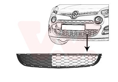 LüFtungsgitter StoßFäNger Vorne Passend FüR Renault Twingo Ii CN0_ 1.2 16V-image