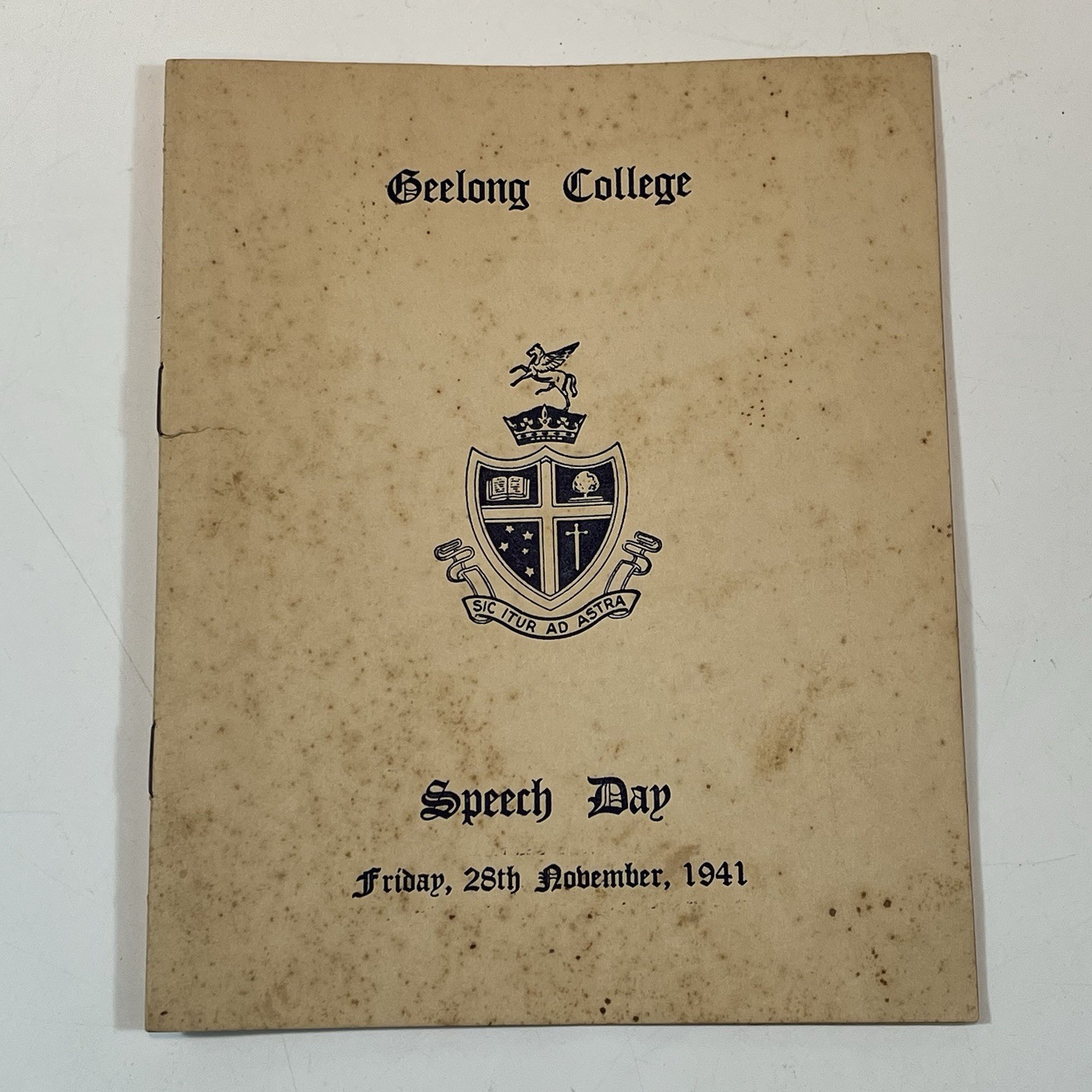 Geelong College Speech Day Feb 28th 1941 Australia Program | eBay