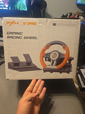 PXN V3II Pro Racing Car Gaming Steering Wheel with Pedals