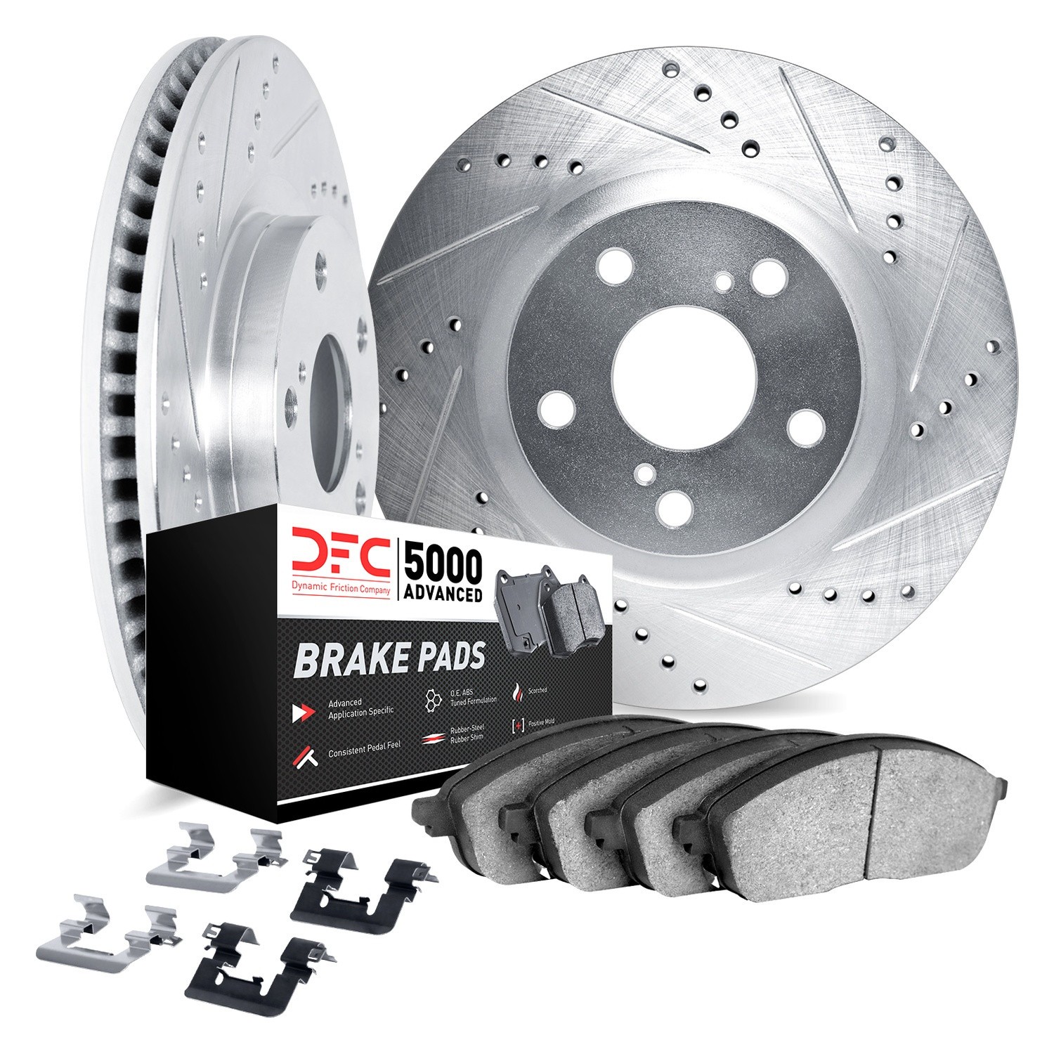 For Maserati Ghibli 14-16 DFC PRO-KIT 5000+ Drilled & Slotted Rear Brake Kit