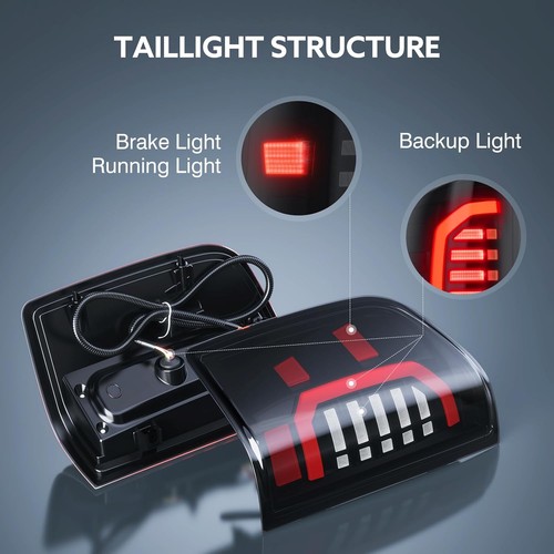 WonVon LED Tail Lights Compatible with 2007-2013 Chevy Silverado 1500 Smoked - Picture 2 of 9