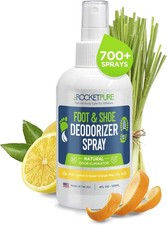 Natural Foot Spray  Shoe Deodorizer Spray - Shoe Spray for Smelly Shoes, Foo...