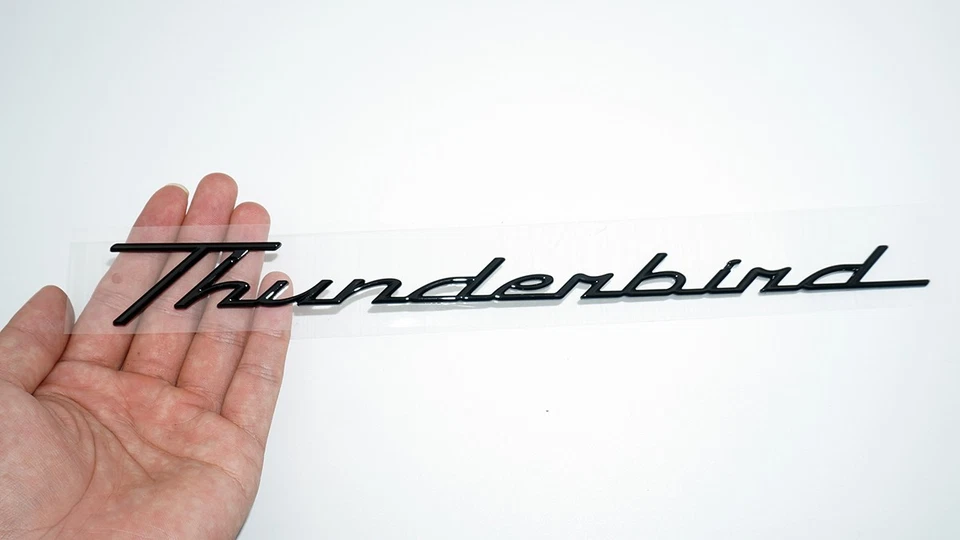 一套1适用于后四分之一面板字母徽章3D徽章02-05雷鸟黑色 — 第 3/3 张图片