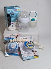 Baby Feeding Lot Philips Avent 4oz Bottle OXO Silicone Feeder Disney Pacifiers