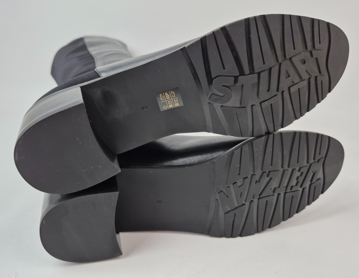 Stuart Weitzman Women's Black Leather Jayla Knee High Boots Size 9 B