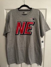 New England Patriots T-Shirt Adult Large Gray Cotton/Poly NFL NE NOS w/ Tag