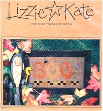 Lizzie Kate BOO Cross Stitch Pattern ONLY Halloween / spider / checkered border