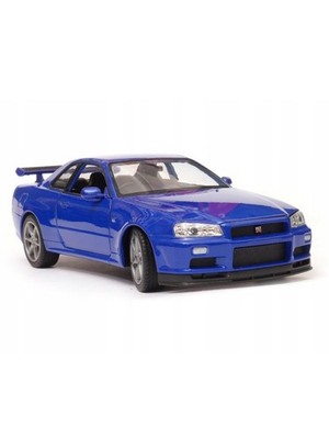 Nissan Skyline GT-R (R34) Welly Maßstab:1:24 Metall-Kunststoff Modellauto Blau