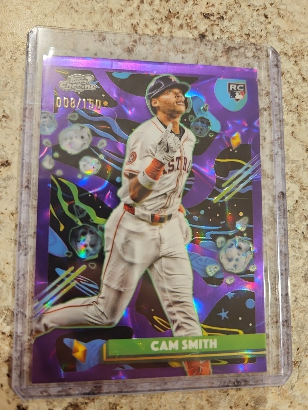 2025 Topps Chrome Cosmic #166 Cam Smith Purple Nebula Refractor #/150 RC