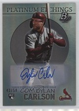 2021 Bowman Platinum Etchings Auto /50 Dylan Carlson #PET-8 Auto 0t2